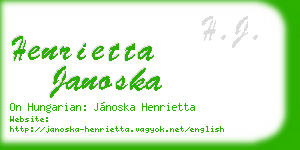 henrietta janoska business card